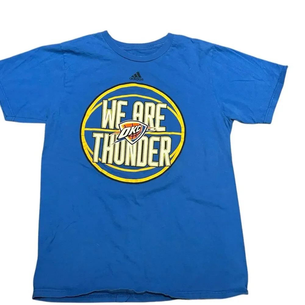 NBA OKC Thunder Blue Adult Medium Short Sleeve T Shirt “We Are Thunder”